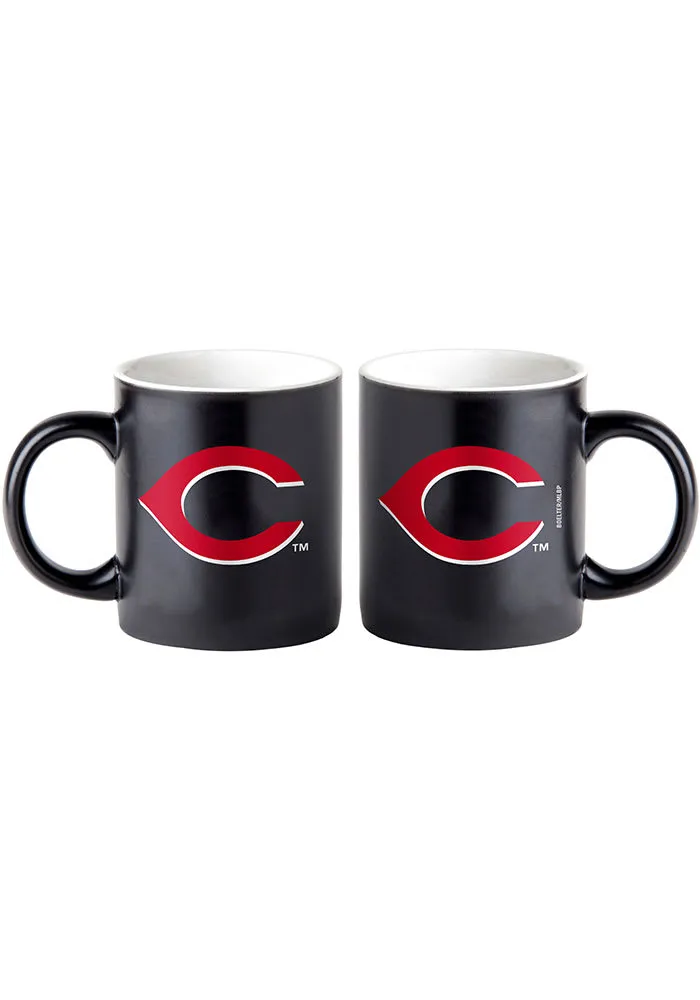 Cincinnati Reds 14oz Black Matte Mug