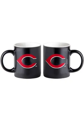 Cincinnati Reds 14oz Black Matte Mug