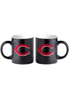 Cincinnati Reds 14oz Black Matte Mug