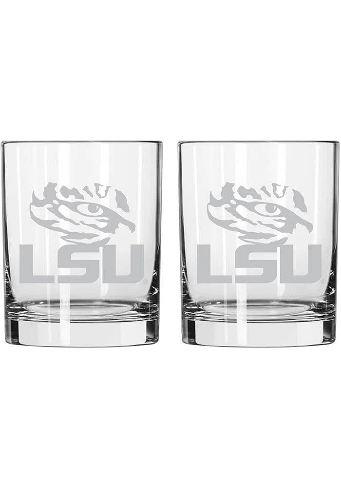 LSU Tigers 14oz Frost Rock Glass - Purple