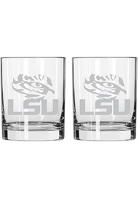 LSU Tigers 14oz Frost Rock Glass - Purple