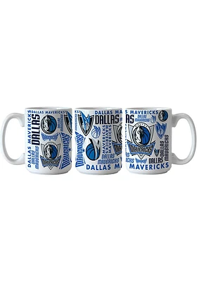 Dallas Mavericks 15oz Spirit Sublimated Ceramic Mug - Blue