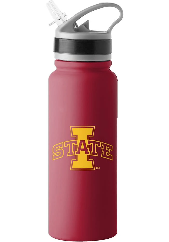 Iowa State Cyclones 25oz Logo Flip Top Stainless Steel Bottle - Red