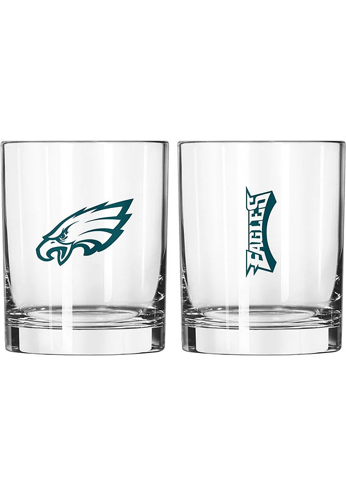 Philadelphia Eagles 14oz Gameday Rocks Glass Rock Glass - White