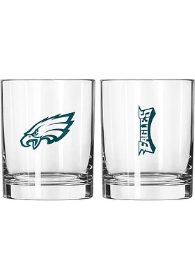 Philadelphia Eagles 14oz Gameday Rocks Glass Rock Glass - White