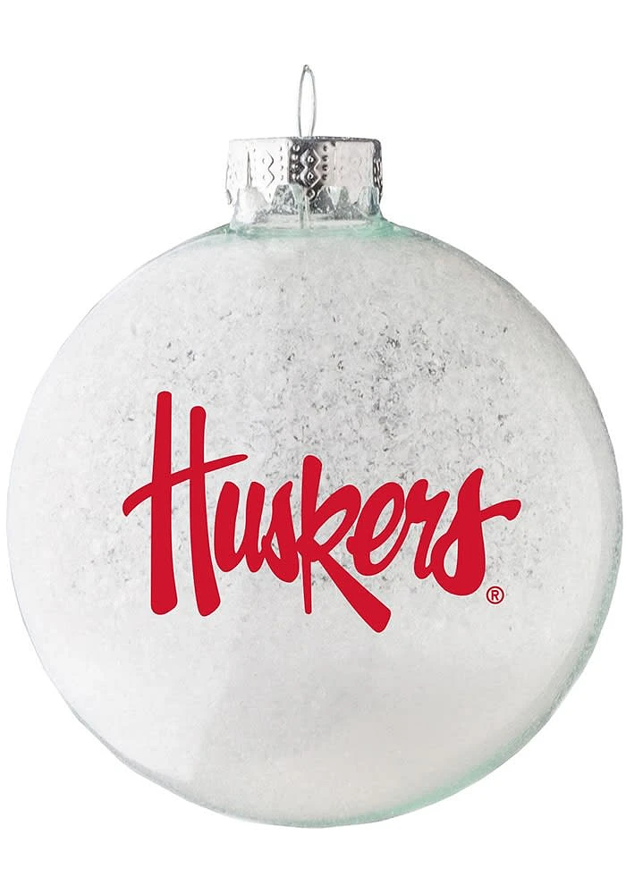 Nebraska Cornhuskers Large Snowball Ornament - Red