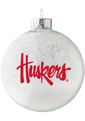 Nebraska Cornhuskers Large Snowball Ornament - Red