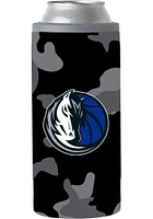 Logo Brands Dallas Mavericks 12oz Black Camo Slim Can Stainless Steel Coolie