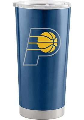 Logo Brands Indiana Pacers 20oz Curved Gameday Stainless Steel Tumbler - Navy Blue