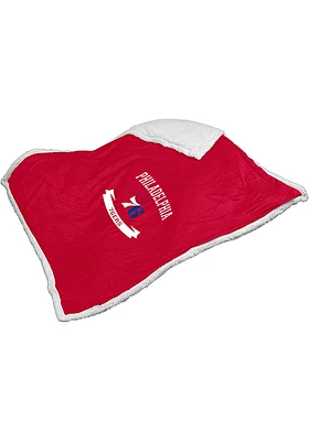 Philadelphia 76ers Printed Logo Sherpa Fleece Blanket - Red