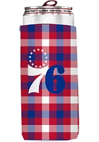 Logo Brands Philadelphia 76ers Plaid Slim Can Coolie