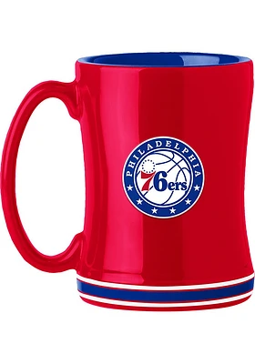 Philadelphia 76ers 14oz Relief Ceramic Mug - Red