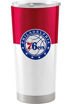 Logo Brands Philadelphia 76ers 20oz Colorblock Stainless Steel Tumbler - Red