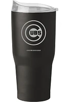 Logo Brands Chicago Cubs 30oz Etch Powdercoat Stainless Steel Tumbler - Black