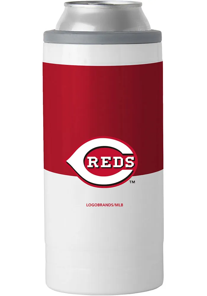 Cincinnati Reds Colorblock Slim Can Stainless Steel Coolie