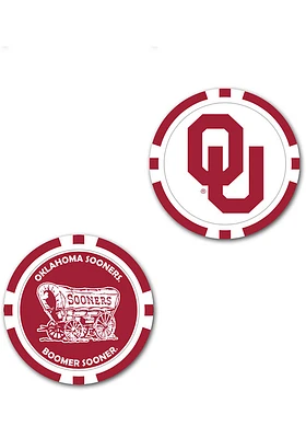 Oklahoma Sooners 2-Sided Poker Chip Golf Ball Marker