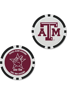 Texas A&M Aggies 2-Sided Poker Chip Golf Ball Marker
