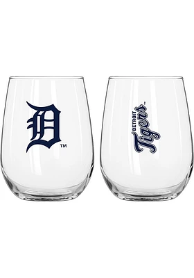 Detroit Tigers 16oz Gameday Stemless Wine Glass - Blue