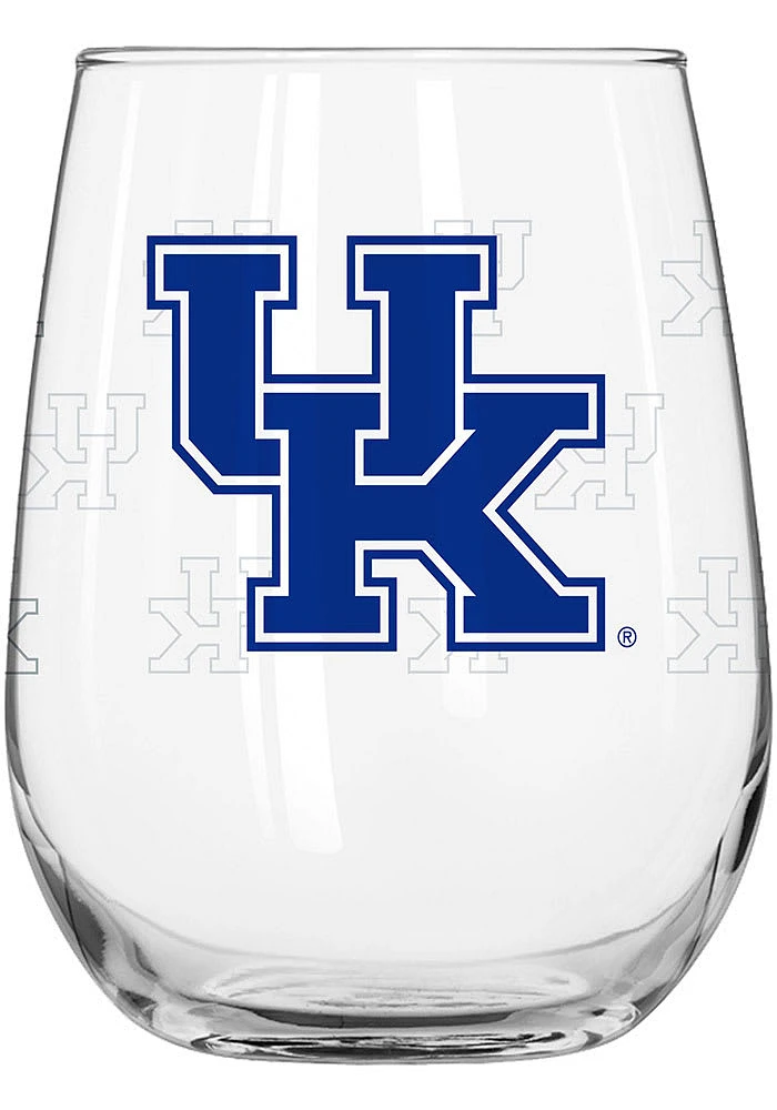 Kentucky Wildcats 16oz Satin Etch Stemless Wine Glass