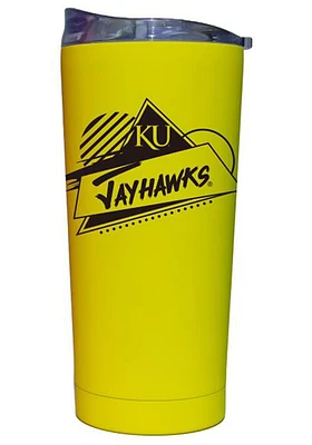 Logo Brands Kansas Jayhawks 20oz Cru Soft Touch Stainless Steel Tumbler - Crimson
