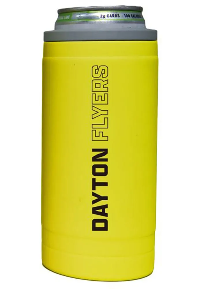 Dayton Flyers 12oz Cru Stacked Soft Touch Slim Stainless Steel Coolie