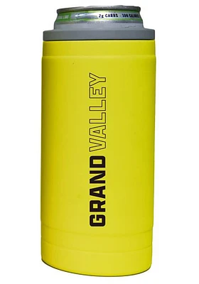 Logo Brands Grand Valley State Lakers 12oz Cru Stacked Soft Touch Slim Stainless Steel Coolie
