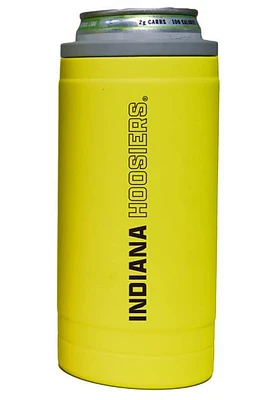 Logo Brands Indiana Hoosiers 12oz Cru Stacked Soft Touch Slim Stainless Steel Coolie