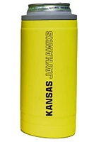 Logo Brands Kansas Jayhawks 12oz Cru Stacked Soft Touch Slim Stainless Steel Coolie