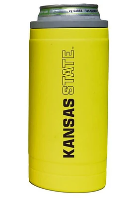 Logo Brands K-State Wildcats 12oz Cru Stacked Soft Touch Slim Stainless Steel Coolie