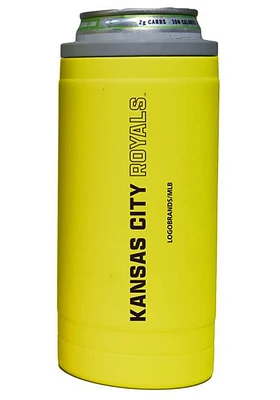 Logo Brands Kansas City Royals 12oz Cru Stacked Soft Touch Slim Stainless Steel Coolie