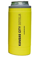 Logo Brands Kansas City Royals 12oz Cru Stacked Soft Touch Slim Stainless Steel Coolie