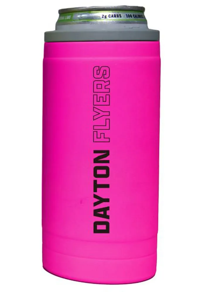 Dayton Flyers 12oz Electric Stacked Slim Stainless Steel Coolie