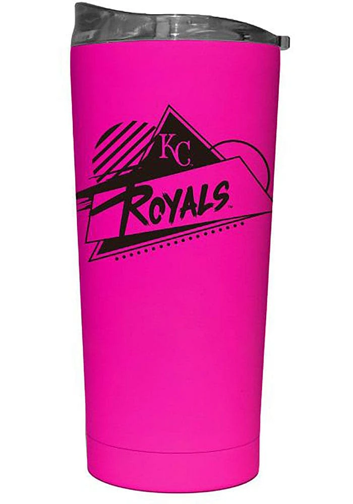 Logo Brands Kansas City Royals 20oz Electric Rad Stainless Steel Tumbler - Pink
