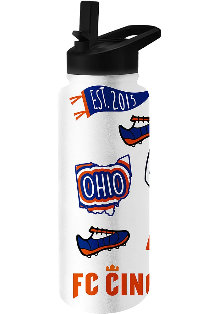 FC Cincinnati 34oz Native Quencher Stainless Steel Bottle