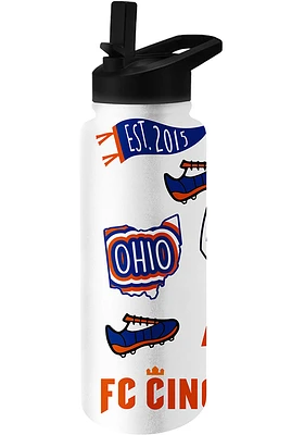 FC Cincinnati 34oz Native Quencher Stainless Steel Bottle