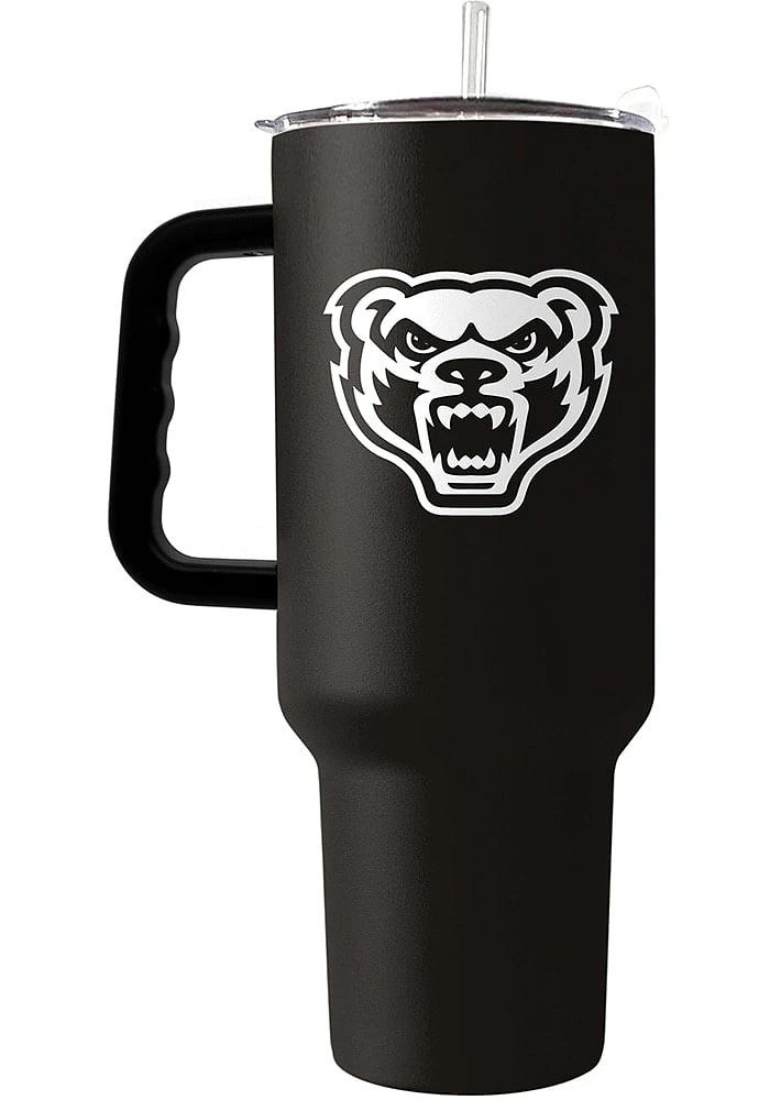 Logo Brands Oakland University Golden Grizzlies 40oz Flipside Stainless Steel Tumbler - Black