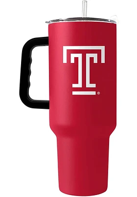Logo Brands Temple Owls 40oz Flipside Stainless Steel Tumbler - Red