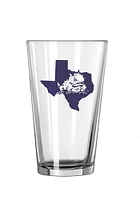 TCU Horned Frogs Mascot State Shape Pint Glass