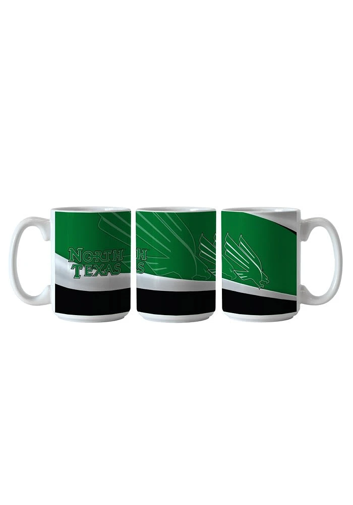 North Texas Mean Green Wave Wrap Ceramic Mug - Green