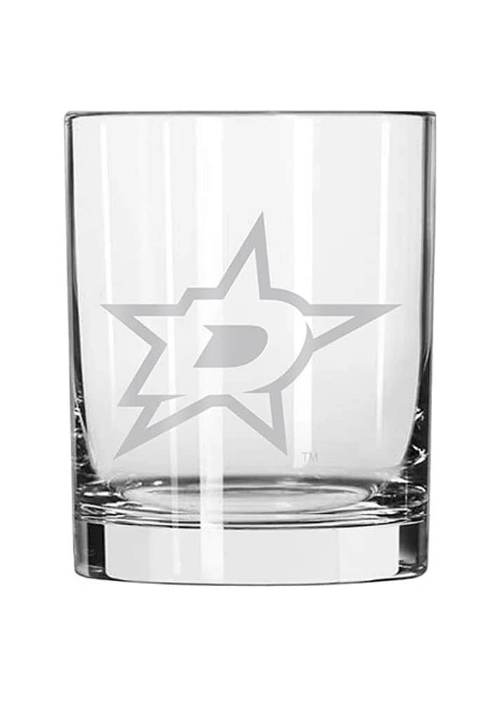 Dallas Stars 14oz Rock Glass - White