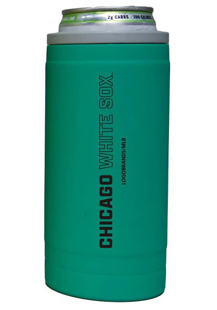 Logo Brands Chicago White Sox Optic Stacked Slim Stainless Steel Coolie