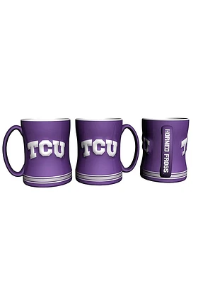 TCU Horned Frogs Sculpted Ceramic Mug - Purple