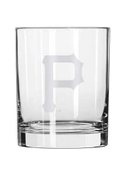Pittsburgh Pirates 14oz Satin Etch Rock Glass - Black