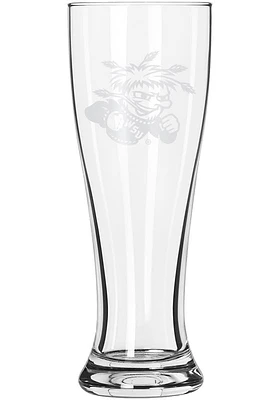 Wichita State Shockers Satin Etch Pilsner Glass - Black