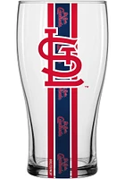 St Louis Cardinals 20oz Striped Pub Pint Glass - White