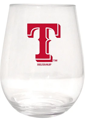 Texas Rangers 20oz Plastic Stemless Wine Glass - Blue
