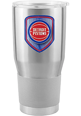 Logo Brands Detroit Pistons Shield 30oz Ultra Stainless Steel Tumbler - Silver