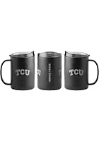 Logo Brands TCU Horned Frogs 15oz Ultra Powdercoat Stainless Steel Tumbler - Black