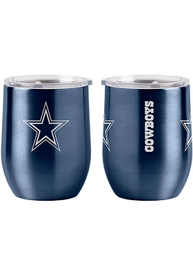 Dallas Cowboys 16oz Curved Ultra Stemless Wine Stainless Steel Stemless - Navy Blue