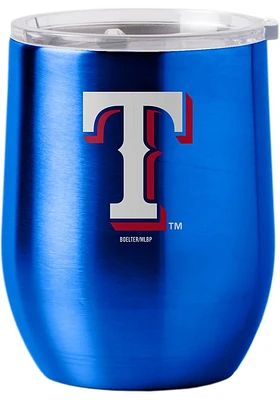 Texas Rangers 16oz Curved Ultra Wine Stainless Steel Stemless - Blue